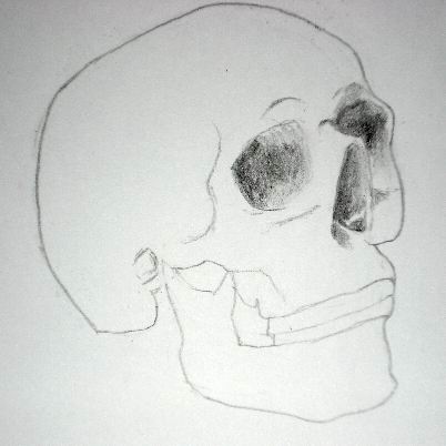 Pencil Drawing Of A Skull Easy Steps On How To Draw A Skull